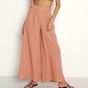 Vitamin A Tallows Wide Leg Pant Linen Desert Size XS